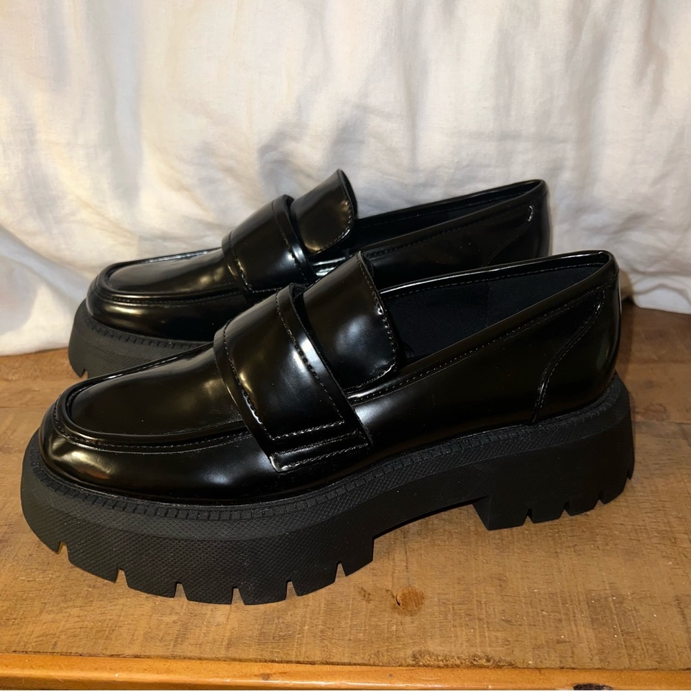 Shiny Black Patent Loafers